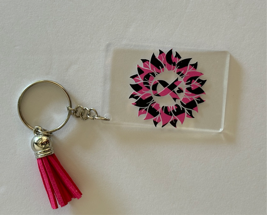 Pink Breast Cancer Awareness Keychain